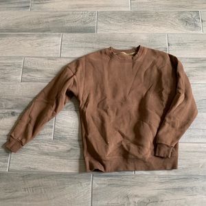 Jeanne the label brown pullover sweatshirt